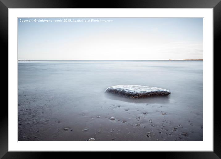  A lonely rock Framed Mounted Print by christopher gould