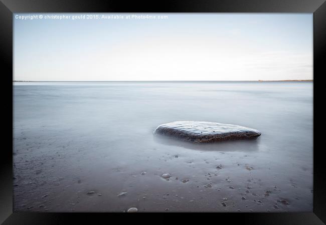  A lonely rock Framed Print by christopher gould