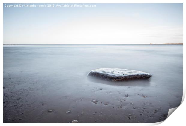  A lonely rock Print by christopher gould