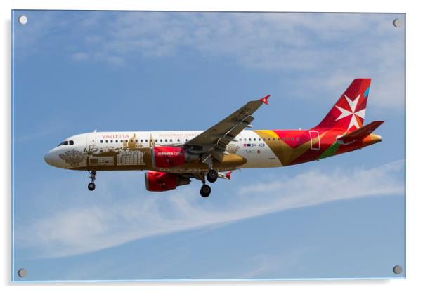 Air Malta Airbus A320 Acrylic by David Pyatt