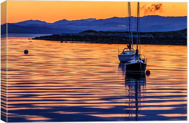 Lochranza Sunrise, Isle of Arran Canvas Print by David Ross