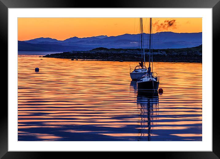 Lochranza Sunrise, Isle of Arran Framed Mounted Print by David Ross