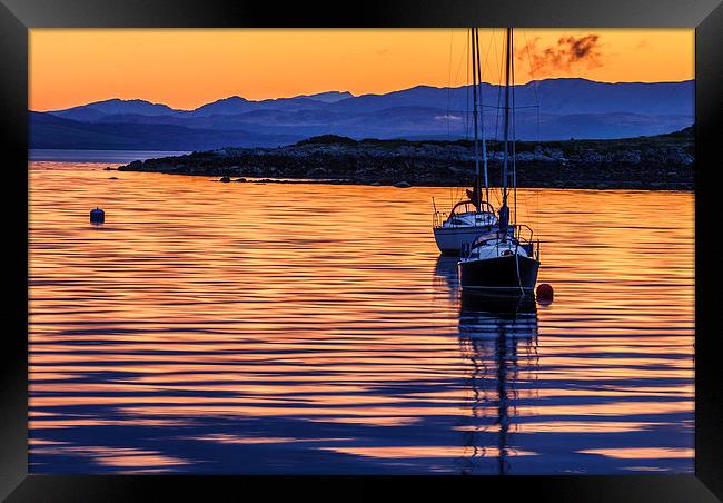 Lochranza Sunrise, Isle of Arran Framed Print by David Ross