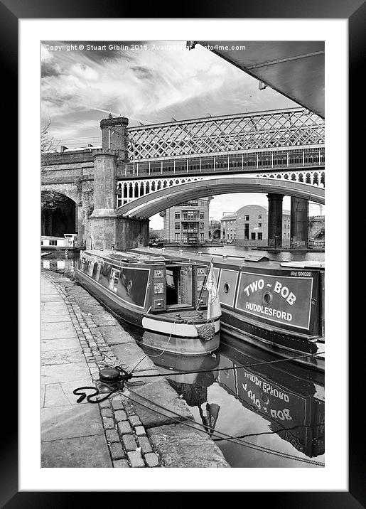 Two Bob Huddlesford moored on at Castlefield Framed Mounted Print by Stuart Giblin
