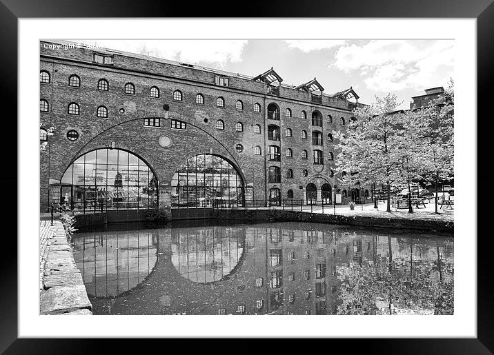 Castlefield Waterways of Manchester, Building & Re Framed Mounted Print by Stuart Giblin