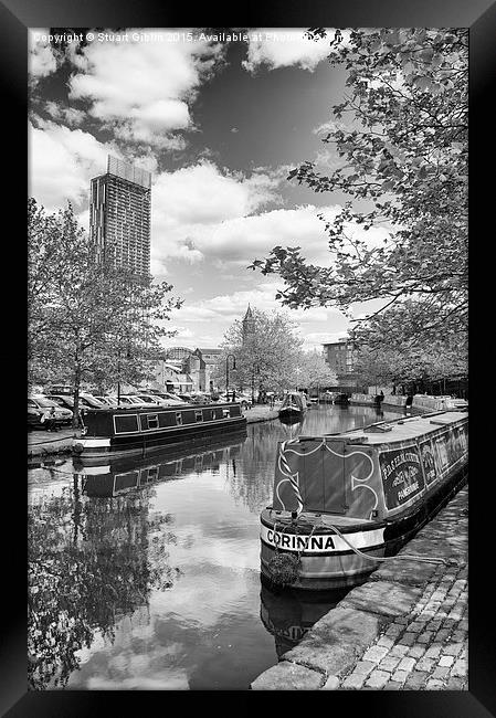 Castlefield Waterways of Manchester and Beetham To Framed Print by Stuart Giblin