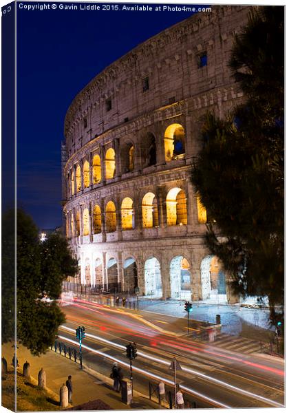  Colosseum at Night Canvas Print by Gavin Liddle
