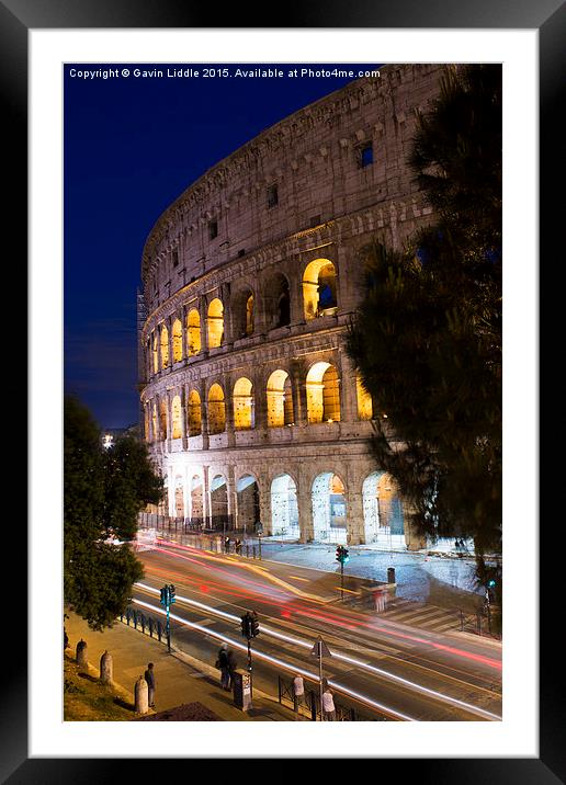  Colosseum at Night Framed Mounted Print by Gavin Liddle