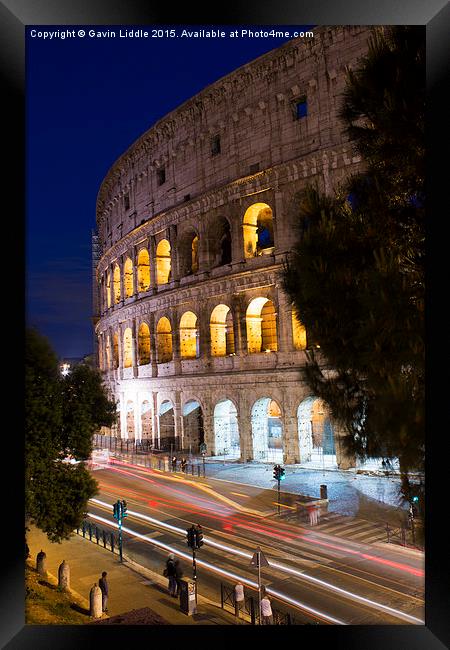  Colosseum at Night Framed Print by Gavin Liddle