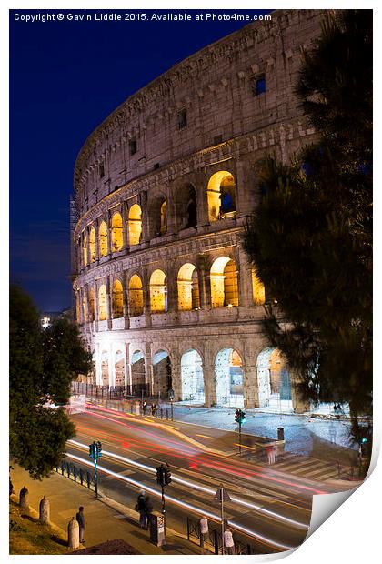  Colosseum at Night Print by Gavin Liddle