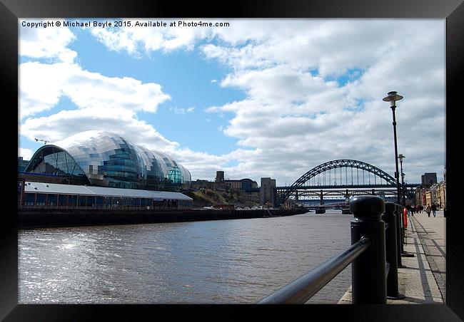  River Tyne, Sage and Tyne Bridge - Newcastle Framed Print by Michael Boyle