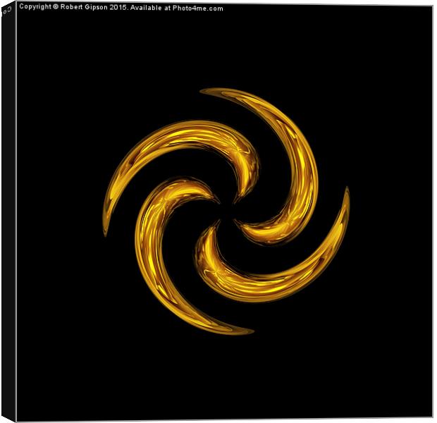 Golden Swirl Propellor Canvas Print by Robert Gipson