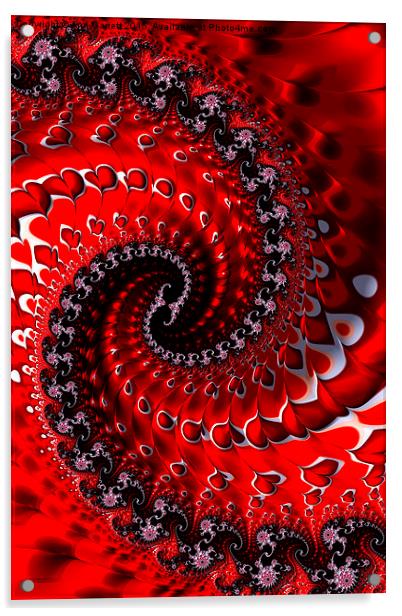 Hearts in a Whirl Acrylic by Ann Garrett