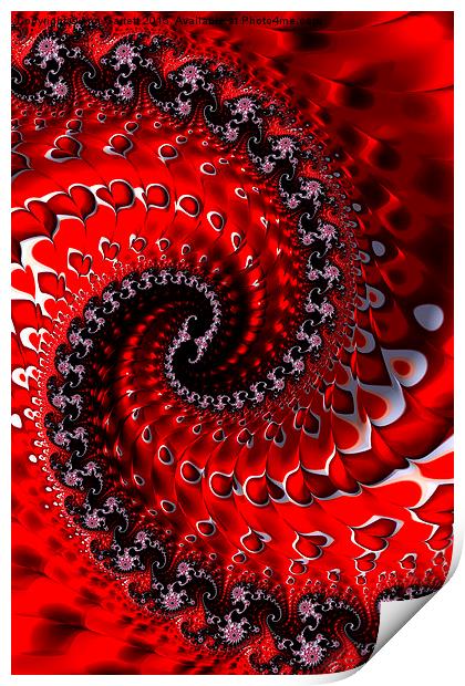 Hearts in a Whirl Print by Ann Garrett