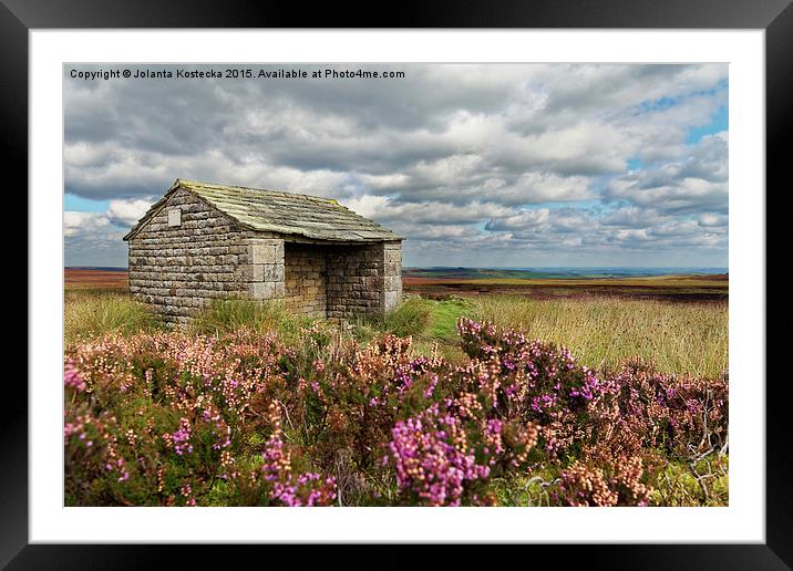  Stone shelter overlooking the moorland Framed Mounted Print by Jolanta Kostecka
