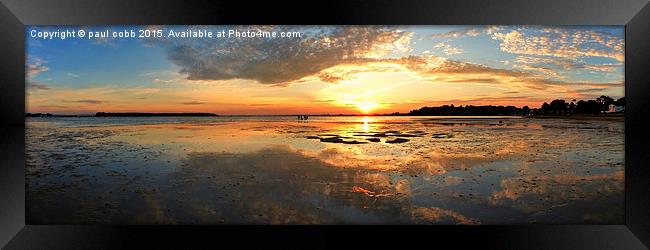  Sunset bay. Framed Print by paul cobb