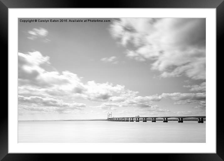  The Second Severn Crossing Framed Mounted Print by Carolyn Eaton