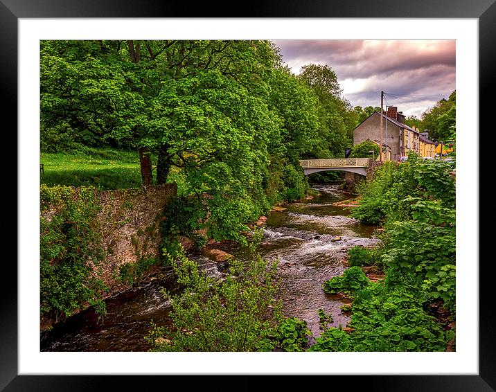 River Usk in Brecon, Wales, UK Framed Mounted Print by Mark Llewellyn