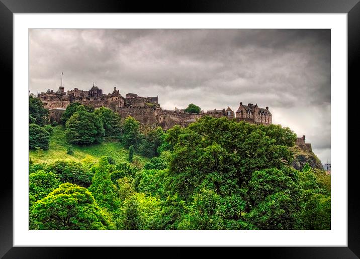 Gathering Storm over Edinburgh Castle Framed Mounted Print by Tom Gomez