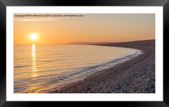  Seaside Sunset Framed Mounted Print by Phil Wareham
