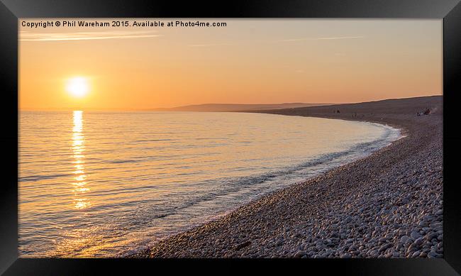  Seaside Sunset Framed Print by Phil Wareham