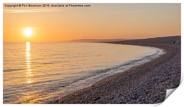  Seaside Sunset Print by Phil Wareham