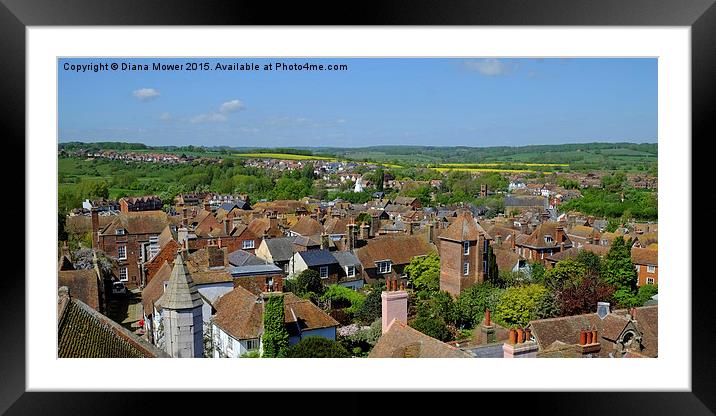  Rye Panorama Framed Mounted Print by Diana Mower