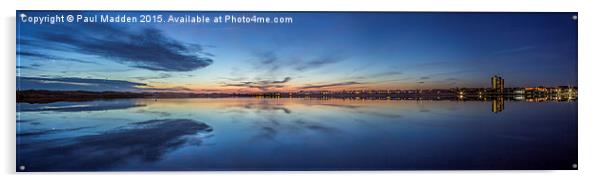 Crosby Marina Panorama Acrylic by Paul Madden