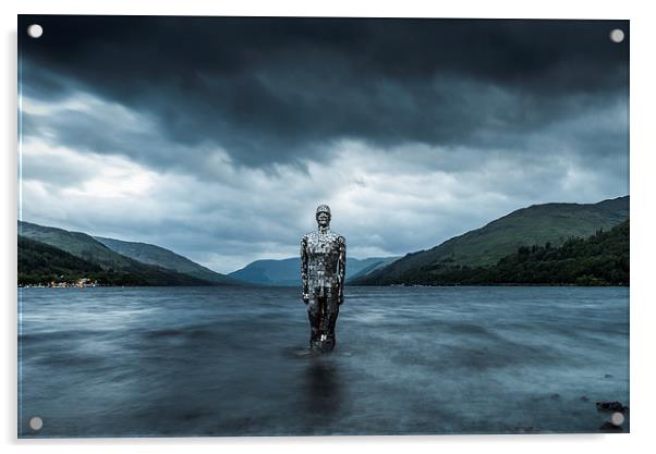 Still Man, Loch Earn Acrylic by Ian Potter