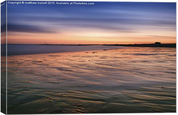  205 seconds of Sunset Canvas Print by matthew  mallett