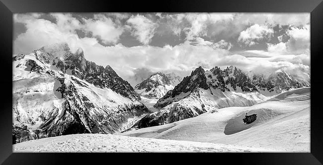  Mont Blanc mountain range Framed Print by Dan Ward