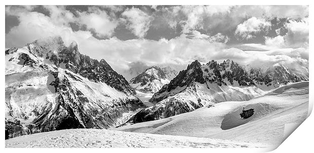  Mont Blanc mountain range Print by Dan Ward