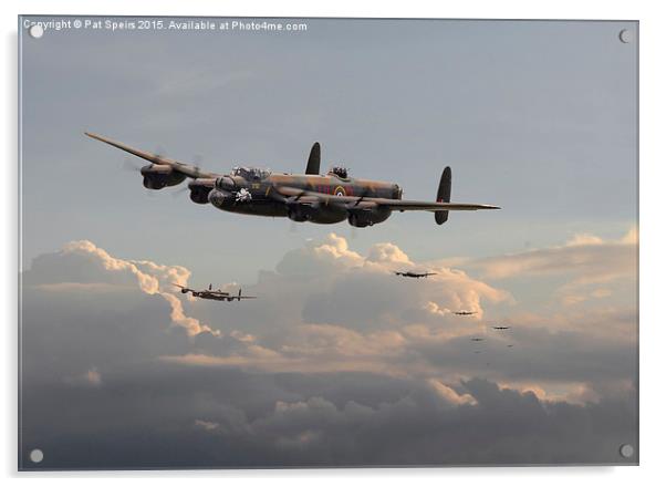 Lancasters - 'Maximum Effort' Acrylic by Pat Speirs