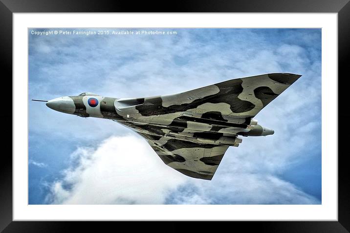  High In The Sky Vulcan XH558 Framed Mounted Print by Peter Farrington