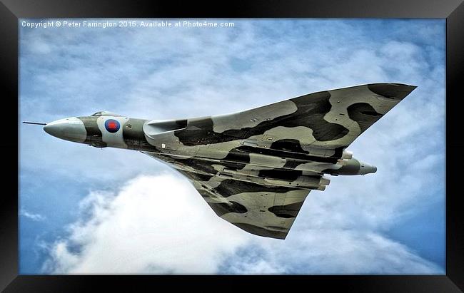  High In The Sky Vulcan XH558 Framed Print by Peter Farrington