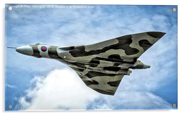  High In The Sky Vulcan XH558 Acrylic by Peter Farrington