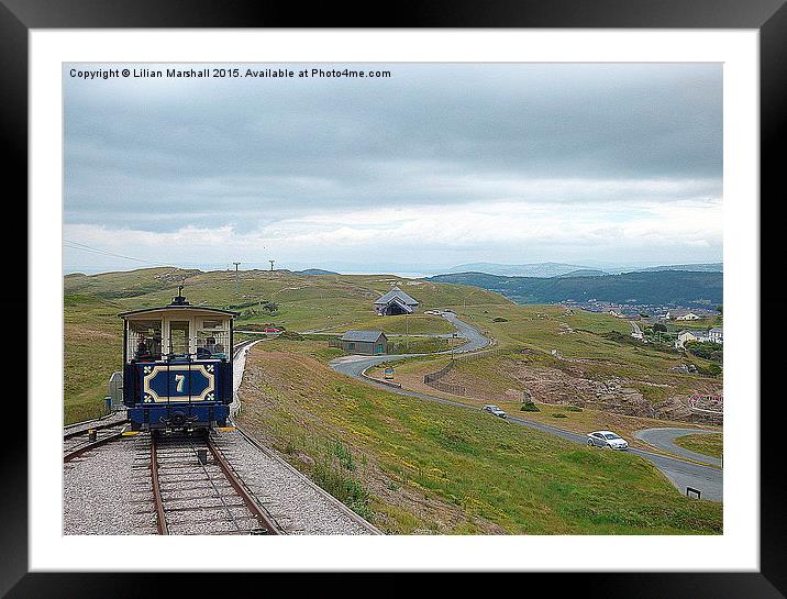 The  Great Orme Tramway Framed Mounted Print by Lilian Marshall