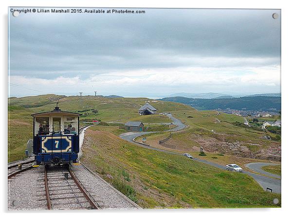  The  Great Orme Tramway Acrylic by Lilian Marshall