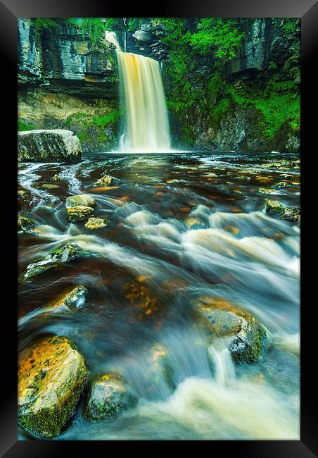 Thornton Force Waterfall, Ingleton, Yorkshire Dale Framed Print by David Ross