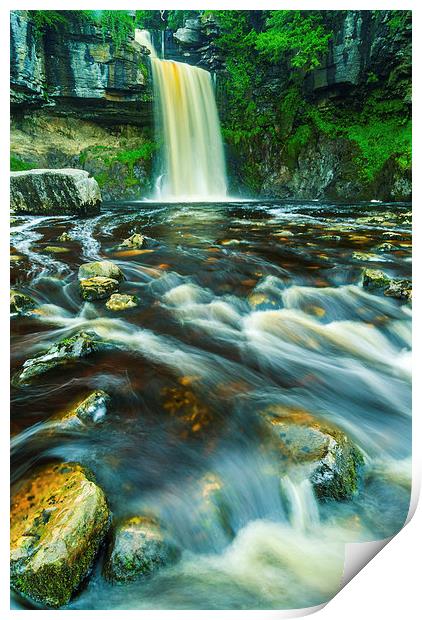 Thornton Force Waterfall, Ingleton, Yorkshire Dale Print by David Ross