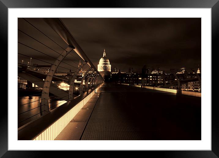  St Pauls cathedral at night Framed Mounted Print by Oxon Images