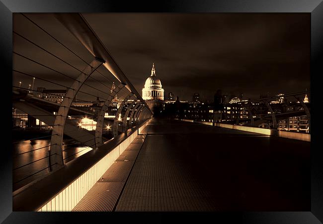  St Pauls cathedral at night Framed Print by Oxon Images