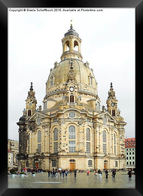  Dresden Frauenkirche Framed Print by Gisela Scheffbuch