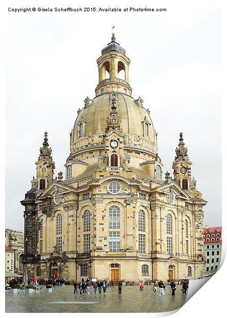  Dresden Frauenkirche Print by Gisela Scheffbuch
