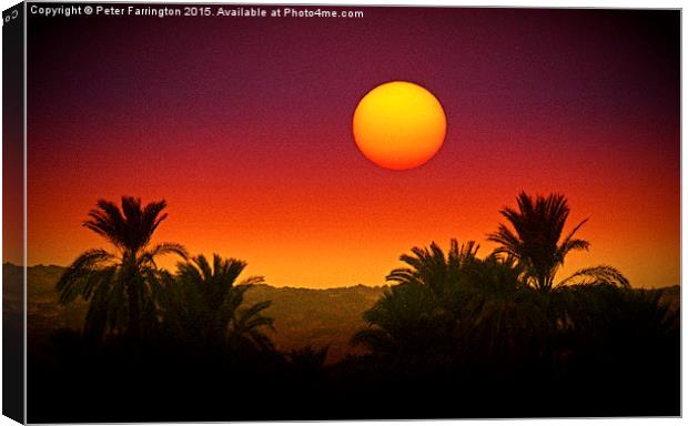 Colours Of The Sun Canvas Print by Peter Farrington
