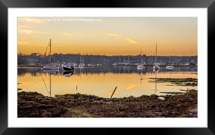  View across the Beaulieu River Framed Mounted Print by Sue Knight