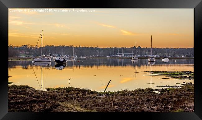  View across the Beaulieu River Framed Print by Sue Knight