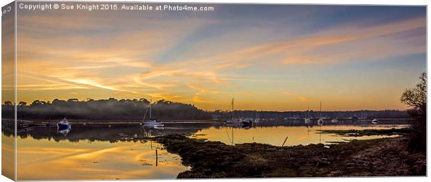  A peaceful evening on the Beaulieu River Canvas Print by Sue Knight