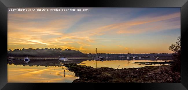  A peaceful evening on the Beaulieu River Framed Print by Sue Knight