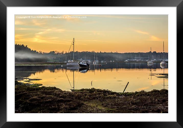  Mist over the water Framed Mounted Print by Sue Knight